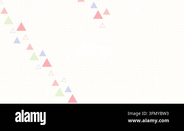 Geometric Motion Graphics of Colorful Pastel Triangles Floating on a ...