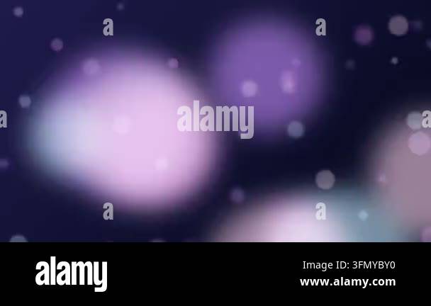Abstract Purple and Blue Bokeh Particles Floating on Dark Background ...