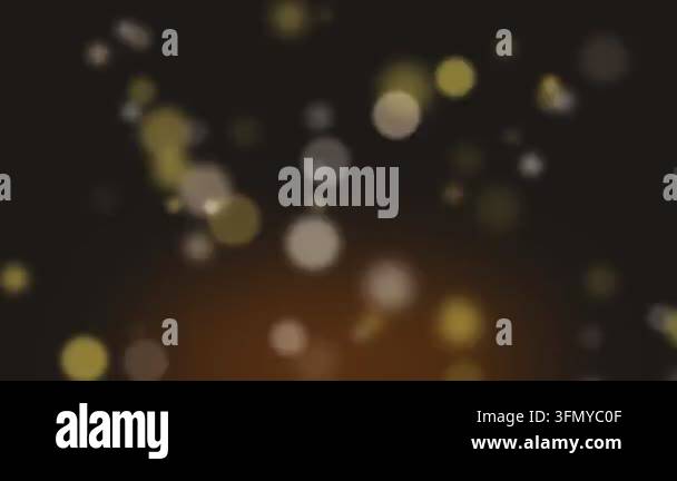 Elegant Golden Bokeh Particles Ascending Upwards on Dark Background ...