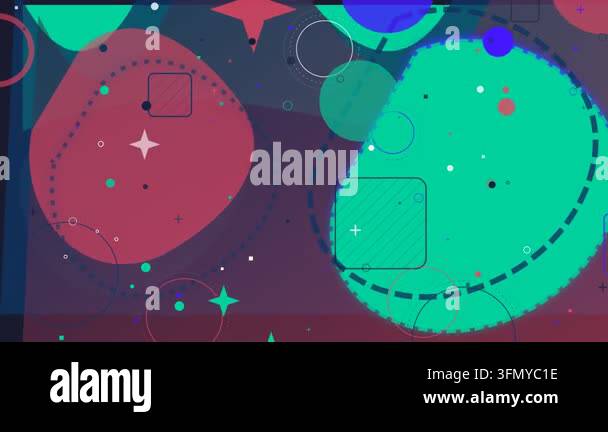 Colorful Abstract Geometric Motion Graphics Background with Dynamic ...