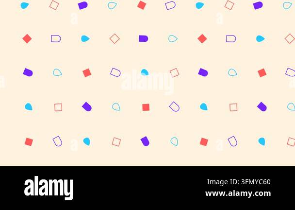 Animated Abstract Geometric Pattern with Pastel Rotating Shapes on ...