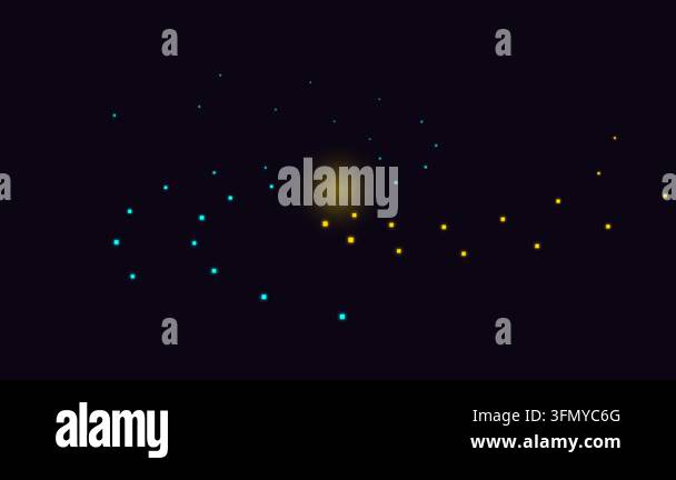 Abstract Digital Particles Orbiting a Glowing Central Core Stock Video ...