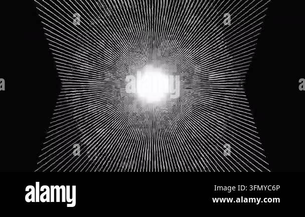 Abstract Black and White Moire Pattern with Radial Spokes Shimmering ...