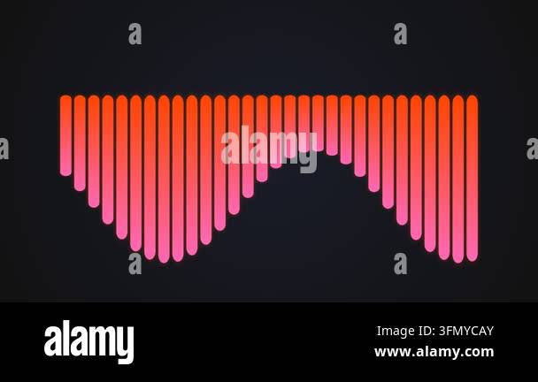 Abstract Orange and Pink Gradient Vertical Bars Animating in a Wave ...