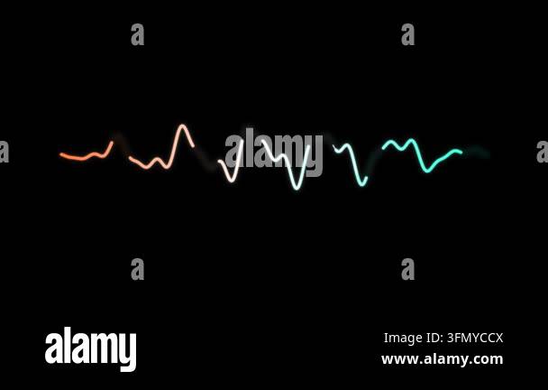 A captivating abstract animation showcasing a dynamic audio waveform ...