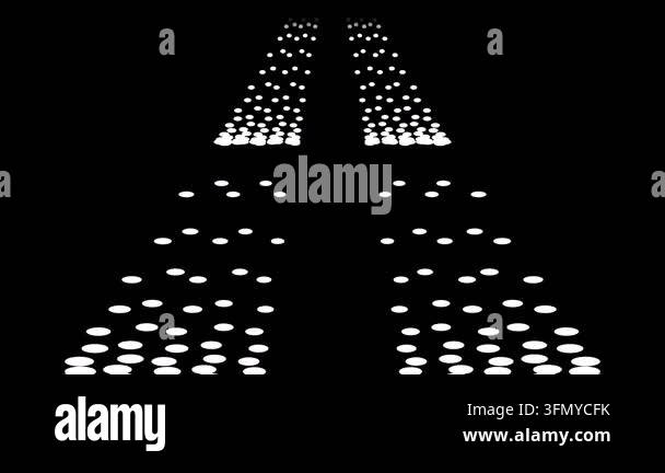 Dynamic abstract motion graphic featuring two parallel lines of glowing ...