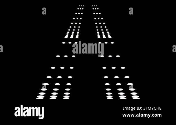 Dynamic abstract animation featuring two converging lines of glowing ...