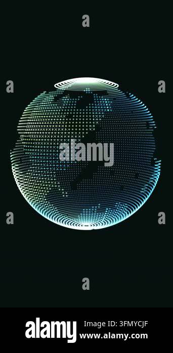 Abstract digital globe, data visualization, global network Stock Video ...