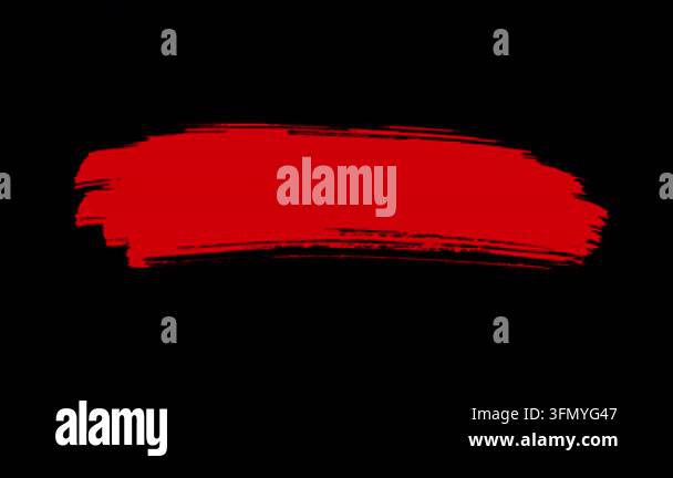 Red brush stroke on transparent background Stock Video Footage - Alamy