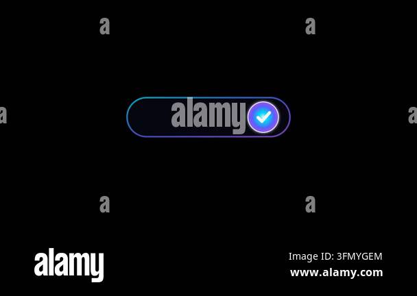 A dynamic animated user interface toggle switch featuring a sleek ...