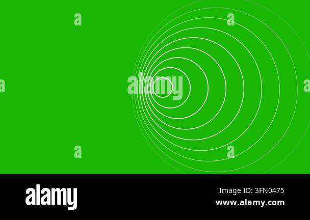 Abstract illustration featuring concentric circles on green background ...