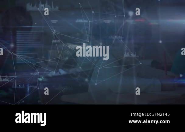 Animation of data processing over diverse schoolchildren. Global ...