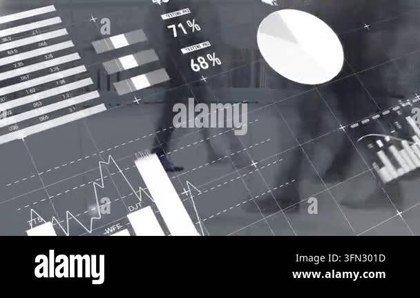 Animation of statistical data processing over time-lapse of low section ...