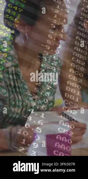 Vertical video: Woman noting with pen, leaning on peer cue, scrolling ...