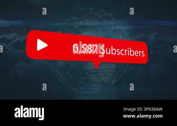Animation of media icon over data processing. Technology and digital ...