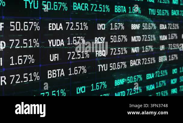 Animation of data processing over globe. Global business and digital ...
