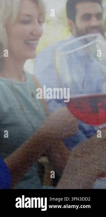Vertical video: Guest raising rose glass after prompt animated tags by ...