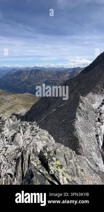 High-altitude panoramic mountain view in the Swiss Alps near Realp, Uri ...