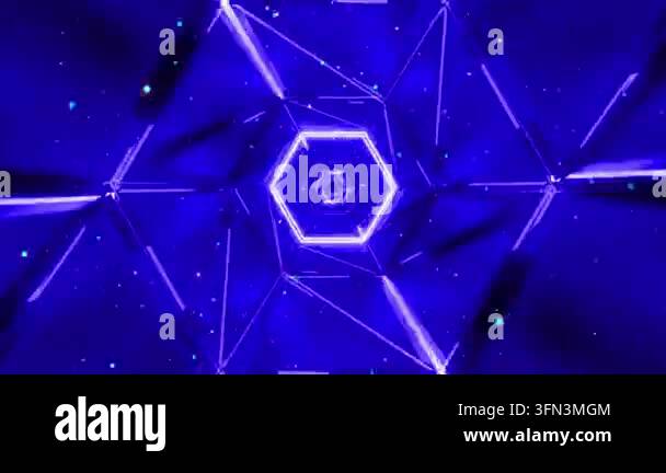 Abstract design with hexagonal shapes in blue Stock Video Footage - Alamy