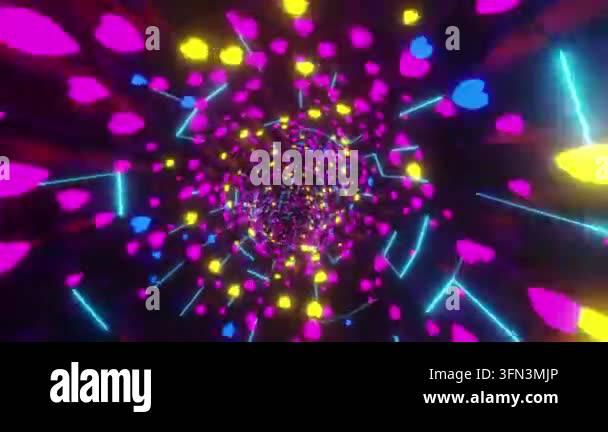 Colorful lights swirling in abstract space Stock Video Footage - Alamy