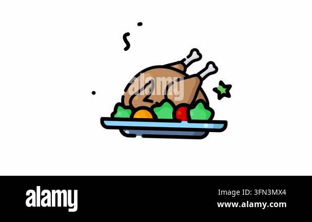 Animated thanksgiving promotions, this image focuses on a hot, steaming ...