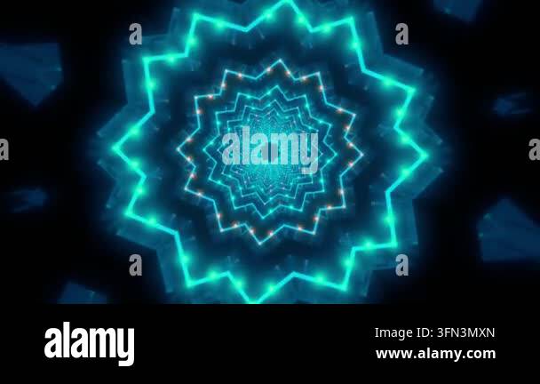 Abstract pattern with glowing blue lights Stock Video Footage - Alamy