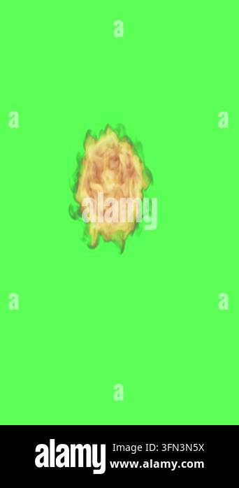 Fiery vortex shockwave animation expanding on a green screen for easy ...
