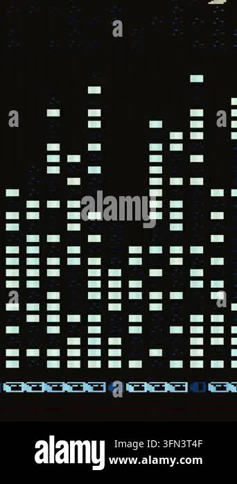 Yellow pixel arrow cursor scrolling up and down through a list of files ...