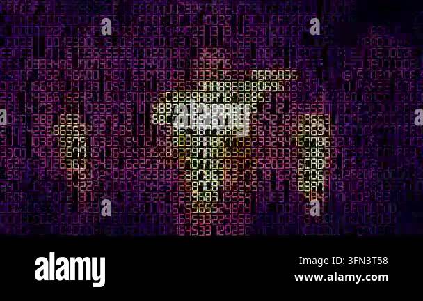 Abstract animation of digital human silhouettes made of moving ...