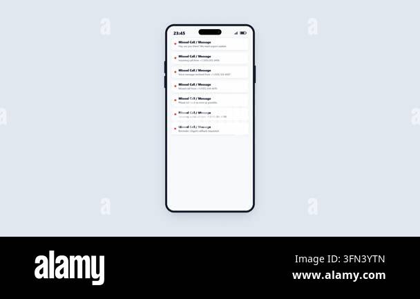 Mobile interface transitions from white notifications to a dark ...