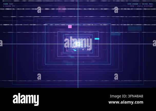 Abstract geometric shapes glowing in dark background Stock Video ...