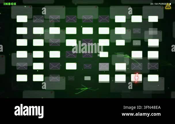 Abstract digital background featuring floating email icons Stock Video ...