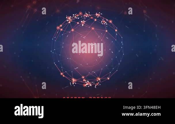 Abstract network design with glowing connections and nodes Stock Video ...