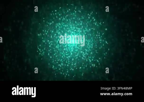 Glowing particles forming abstract cosmic background Stock Video ...