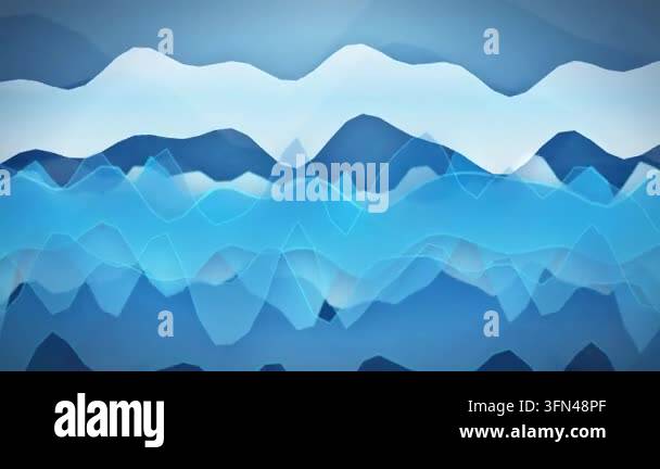 Abstract waves flowing in various shades of blue Stock Video Footage ...