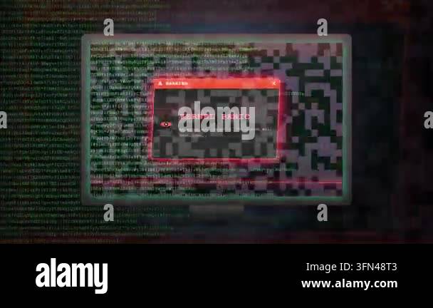 Glitchy computer screen displaying error messages Stock Video Footage ...
