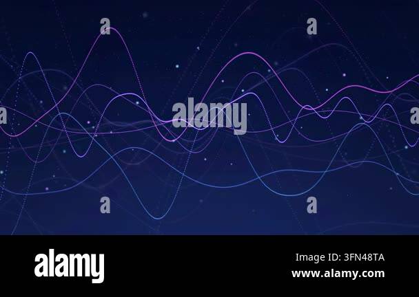 Colorful waves creating abstract digital background Stock Video Footage ...