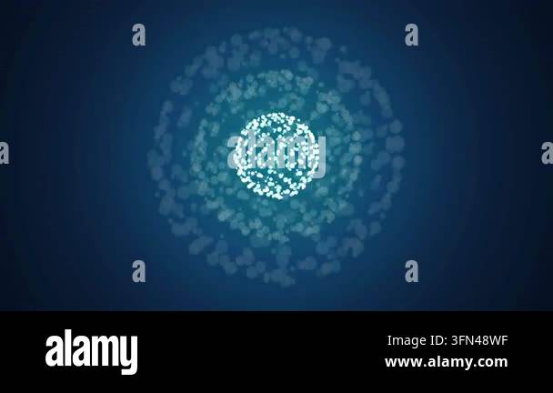 Abstract glowing particles forming circular pattern Stock Video Footage ...