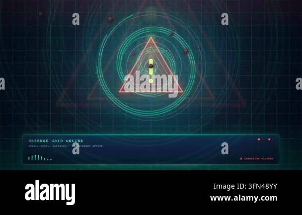 Abstract geometric shapes with glowing lines and circles Stock Video ...