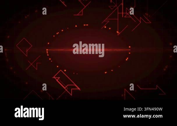 Abstract red background with geometric shapes glowing Stock Video ...