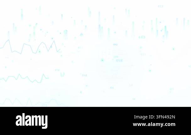 Abstract digital background with animated stock market graphs and data ...
