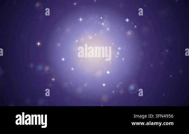 Animated background with glowing stars and bokeh effects against a ...