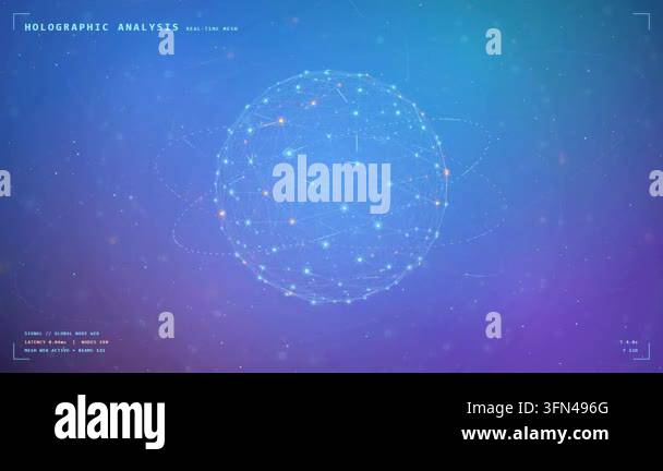 Abstract digital sphere connected by glowing lines Stock Video Footage ...