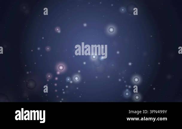 Abstract background with glowing particles and bokeh effects, moving ...