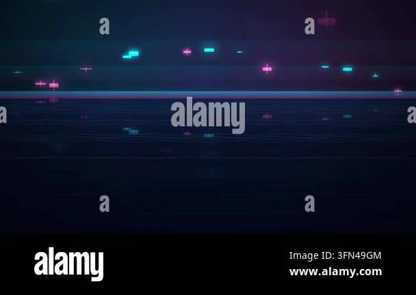 Abstract digital background with glowing neon lines and geometric ...