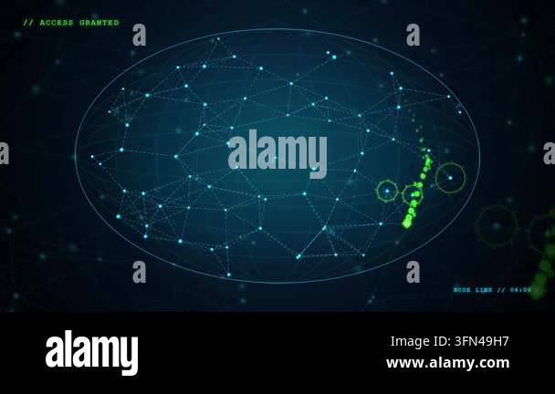 Abstract digital network with glowing connections and nodes Stock Video ...