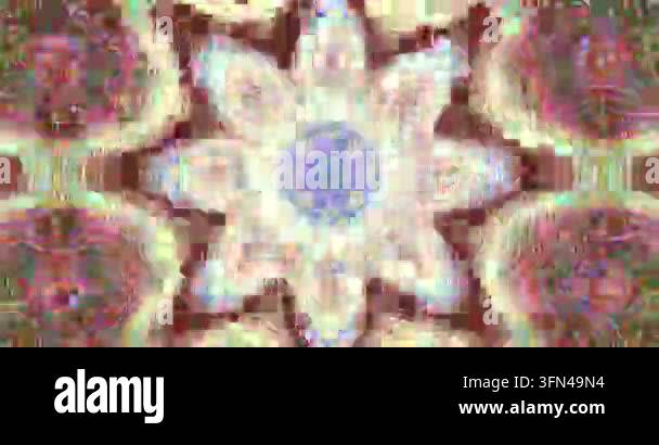Abstract floral pattern featuring vibrant colors and shapes Stock Video ...