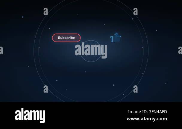 Animated social media icons appear on a dark background with small ...