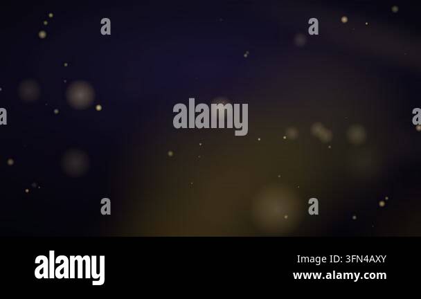 Abstract background with floating golden particles and bokeh lights on ...