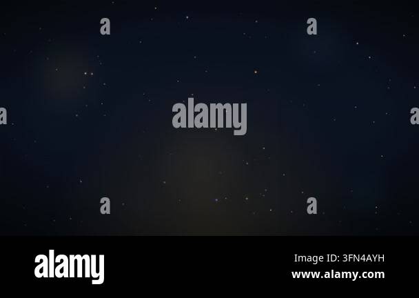Abstract background with slowly moving golden particles against a dark ...